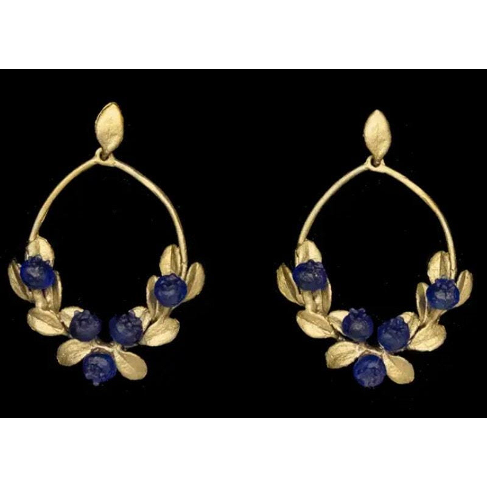 Michael Michaud Petite Blueberry Oval Post Earrings