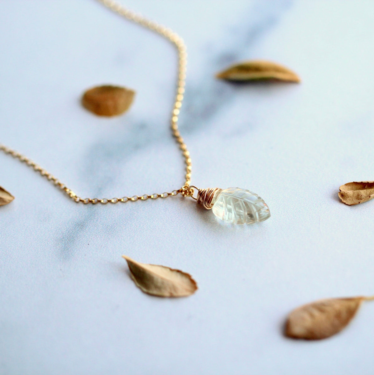 Saressa Designs Palm Necklace - Prasiolite