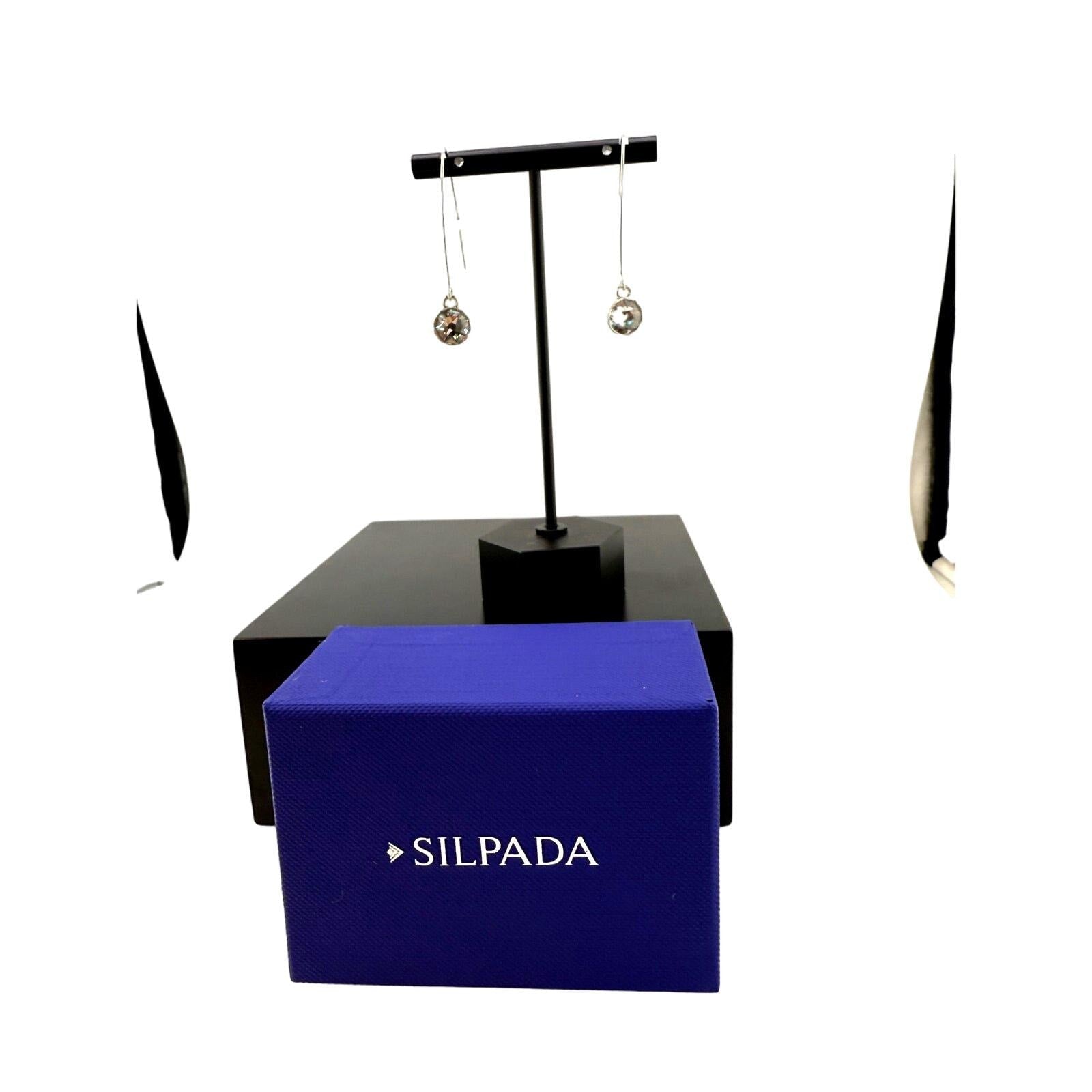 Silpada 'fresh' Sterling Silver Crystal Drop Earrings