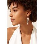 Jane Diaz Small Sterling Silver Fishbone Earrings