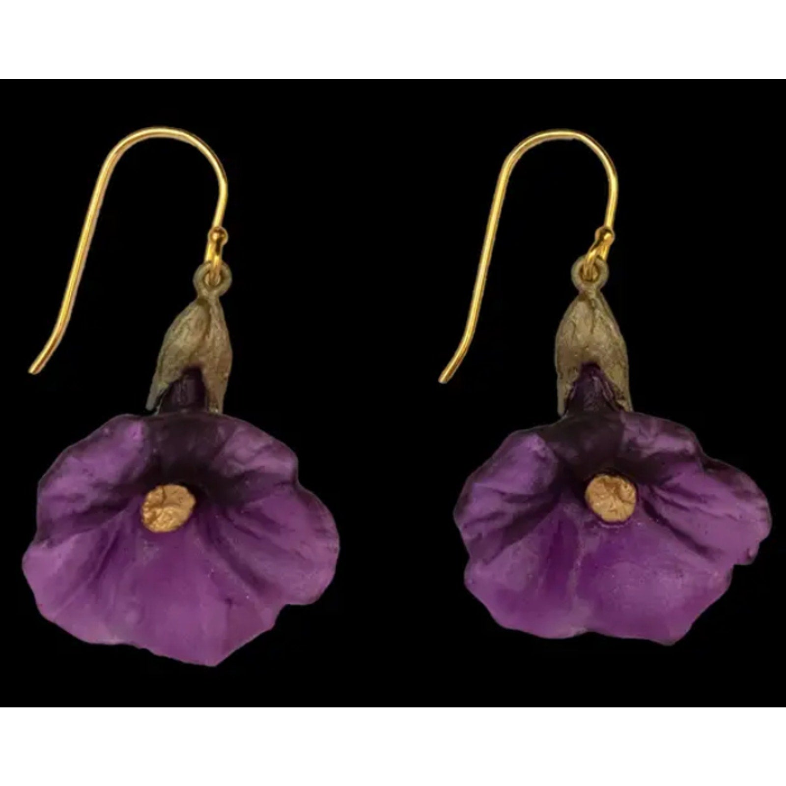 Michael Michaud Petunia Dangle Wire Earrings