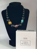 Genuine Certified Murano Multi-Colored Glass Beaded Necklace