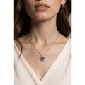 Michael Michaud Purple French Bouquet Pendant Necklace
