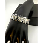 Vintage Unique 925 Sterling Silver Enamel Siam Dancer Bracelet