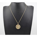 Rachel Reinhardt Sundial 14K Vermeil Pendant Necklace