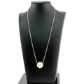 Vintage 925 Sterling Silver Engraved Ball Pendant Necklace