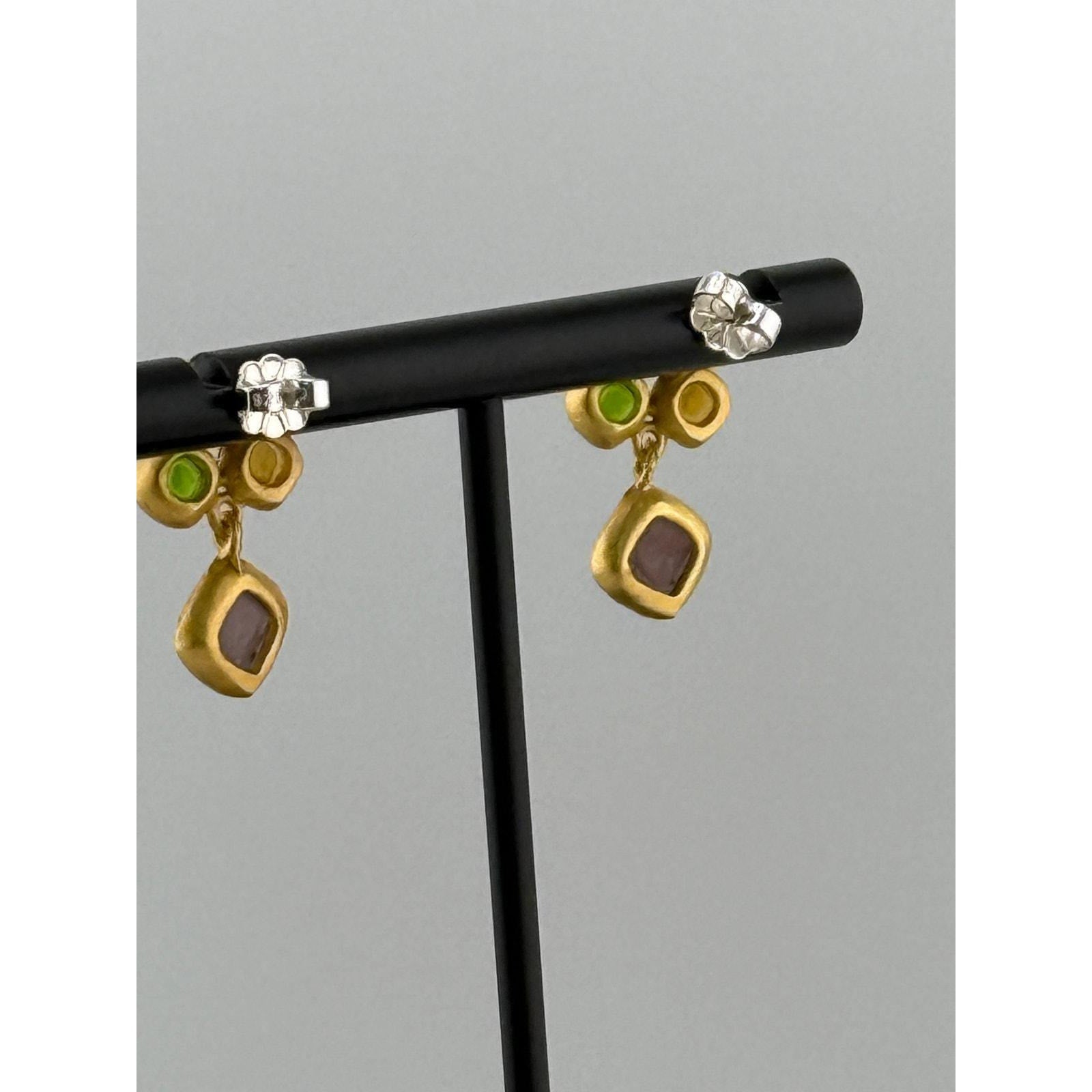 Michael Vincent Michaud 18K Gold Plated Droplets Earrings