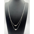 Silpada 925 Sterling Double Duty Necklace, Cubic Zirconia, Pearl & Silver