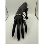 Karine Sultan Silver Tone Hammered Cuff Bracelet