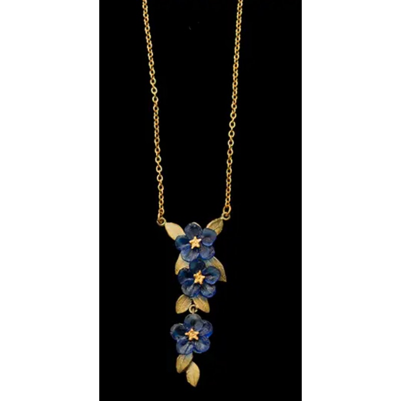 Michael Michaud Blue Violet Triple Long Pendant