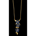Michael Michaud Blue Violet Triple Long Pendant