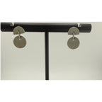 Jane Diaz Sterling Silver Tiny Half Moon / Full Moon Stud Earrings