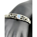 Navajo Sterling Silver Opal Bracelet Cuff By S. Delgarito
