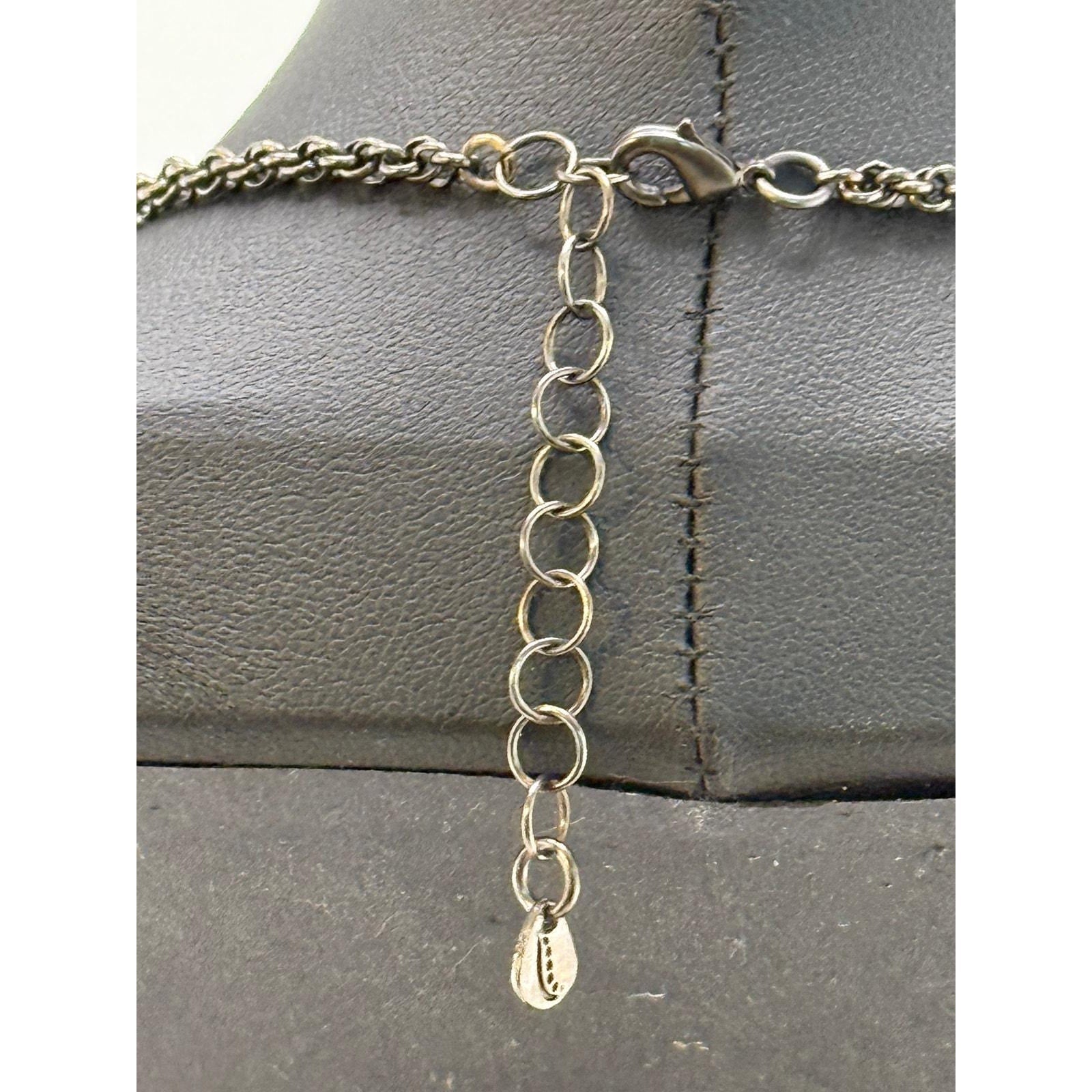 Michael Michaud Layered Monstera Plant Long Pendant Necklace