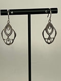 Silver Filigree Cut-Out Dangle Earrings