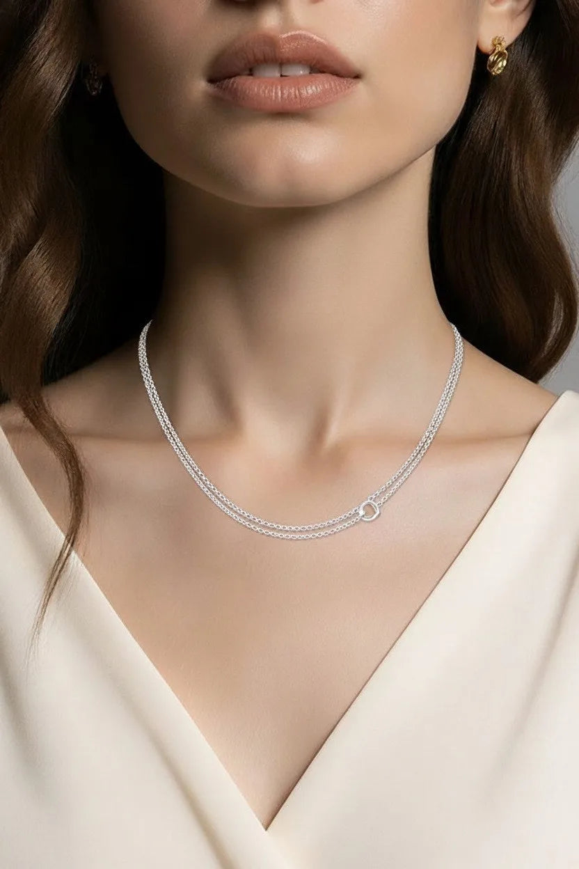 Silpada 'Tied Together' Sterling Silver Chain Necklace, 18"