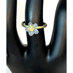Michael Michaud Forget Me Not Single Flower Adjustable Ring