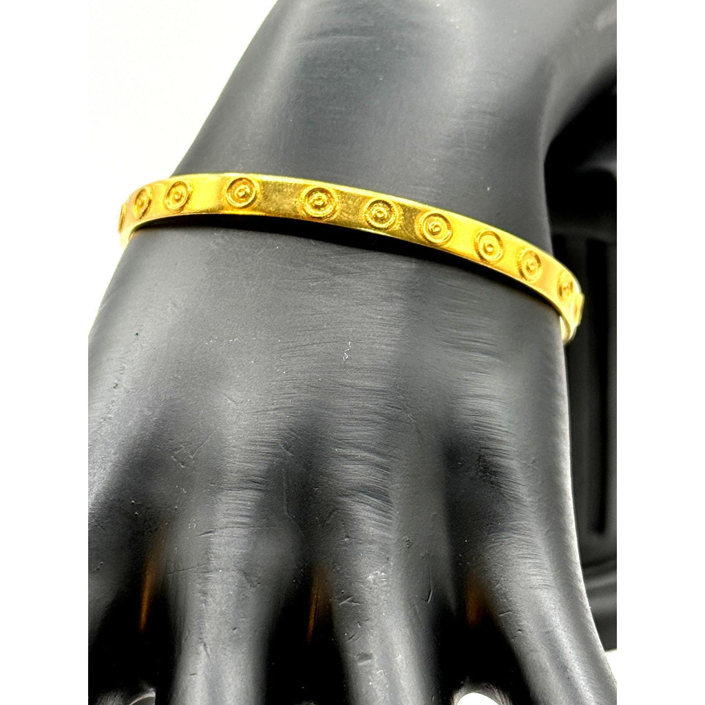 Portuguese Gold Plated Sterling Silver Bangle Bracelet