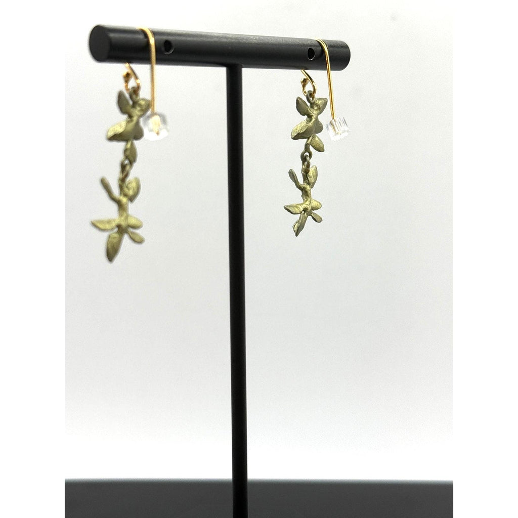 Michael Michaud Petite Herb Thyme Dangle Wire Earrings