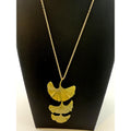Michael Michaud Ginkgo Large Drop Pendant Necklace