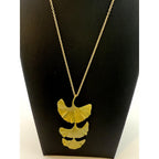 Michael Michaud Ginkgo Large Drop Pendant Necklace