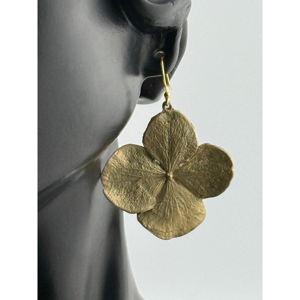 Michael Michaud Hydrangea Large Petal Wire Drop Earrings