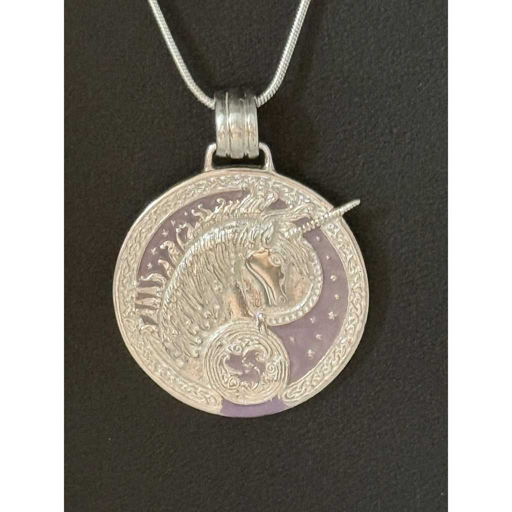 Sterling Silver Unicorn Horse Pendant Necklace