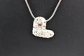 Swarovski Crystal-Enameled Puffy Heart Pendant Necklace