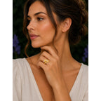 Michael Michaud Laurel and Pearls Adjustable Ring