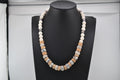 Navajo Handmade Sea Coral, Femo-Driftwood-Wooden Beads 18" Necklace