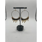 Dripping "Slime" Acrylic Hoop Earrings: Gold