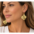 Michael Michaud Hydrangea Large Petal Wire Drop Earrings