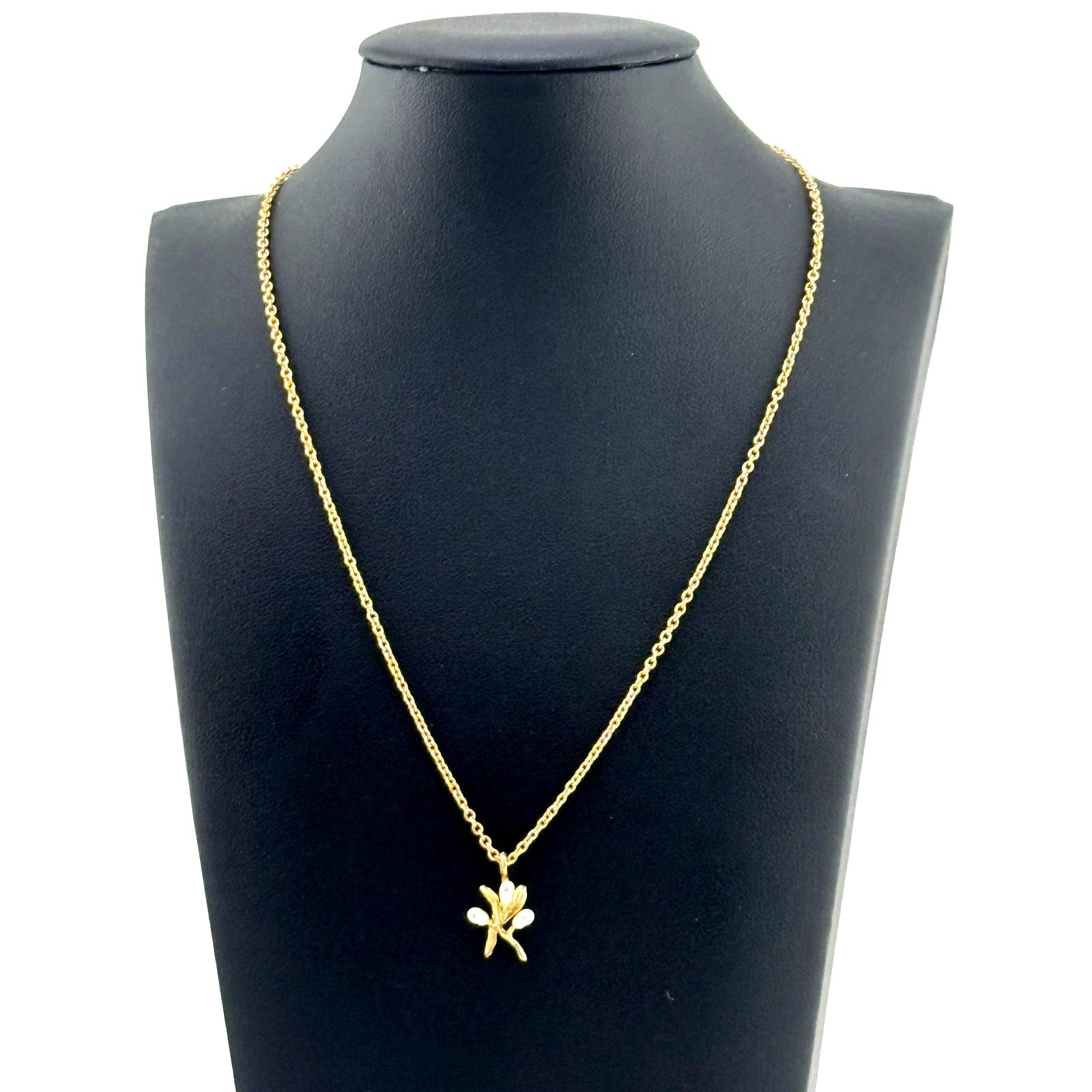 Michael Michaud Night Willow Dainty Gold Pendant Necklace