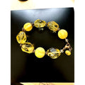 Vintage 925 Sterling Silver Beer Quartz Bracelet