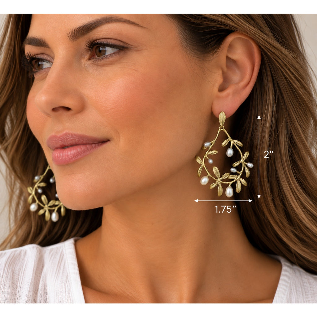Michael Michaud Garden Vine Post Circle Earrings