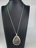 Silpada 925 Sterling 'Earthy Elegance' Etched Pendant Necklace