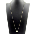 Jane Diaz Sterling Silver Bar Amulet Pendant with 3 Discs Necklace