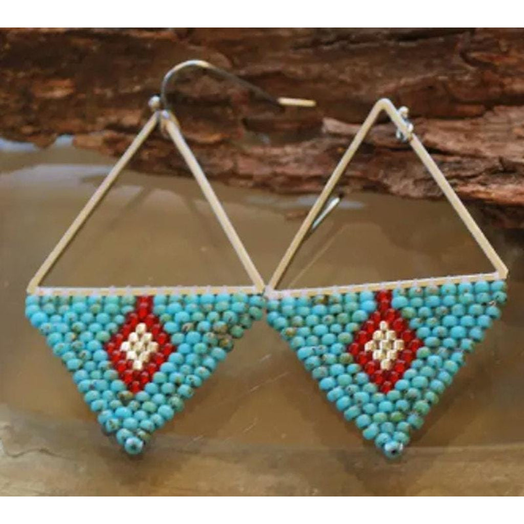 Native American Chippewa Handmade Beaded Earrings