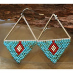 Native American Chippewa Handmade Beaded Earrings