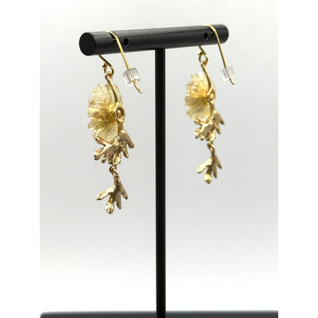 Michael Michaud Mum Dangle Wire Earrings