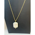 Baroque Pearl Square Pendant Necklace