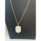 Baroque Pearl Square Pendant Necklace