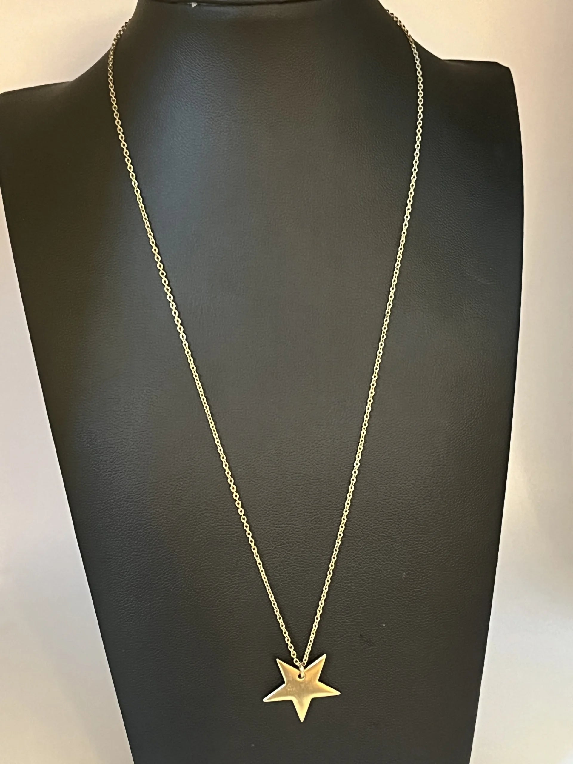 Vintage Gold-Tone Star Necklace