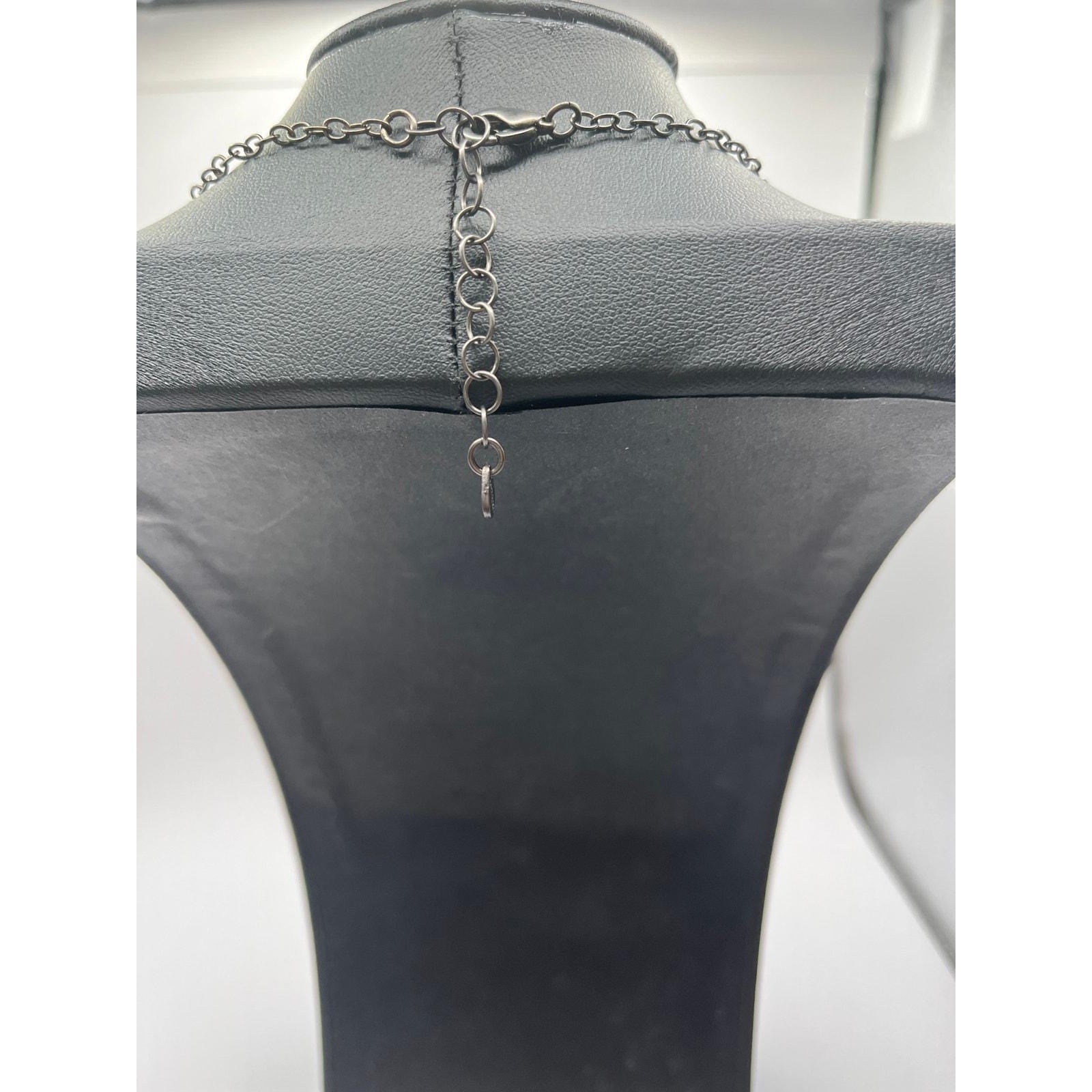 Michael Michaud Feather Tricolor Pendant On Chain - 20"
