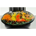 Vintage Hand Painted Russian Lacquer Troika Brooch
