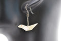 Vintage Sterling Silver Native American MOP Wire Earrings