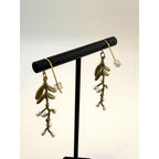 Michael Michaud Garden Vine Long Dangle Wire Earrings