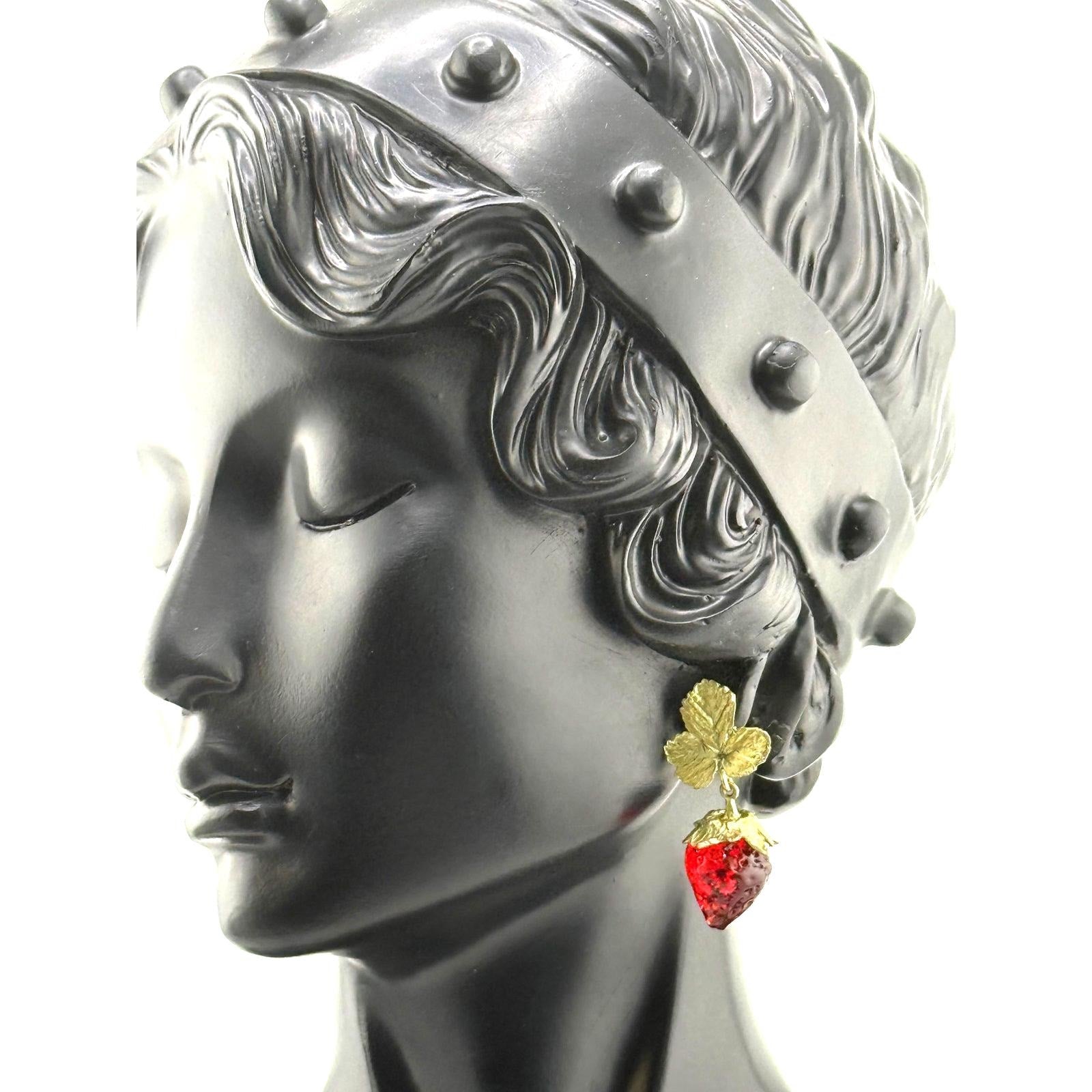 Michael Michaud Strawberry Post Earrings