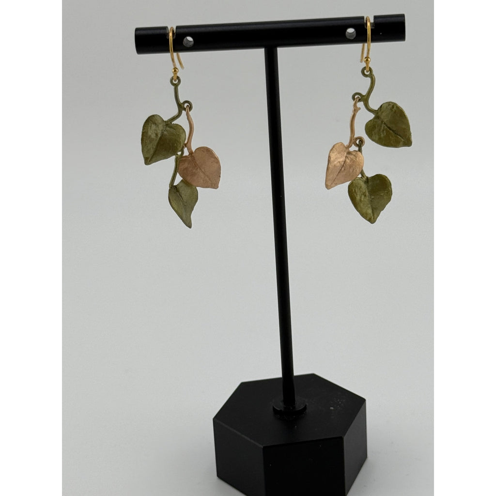 Michael Michaud Sweet Potato Vine Dangle Earrings