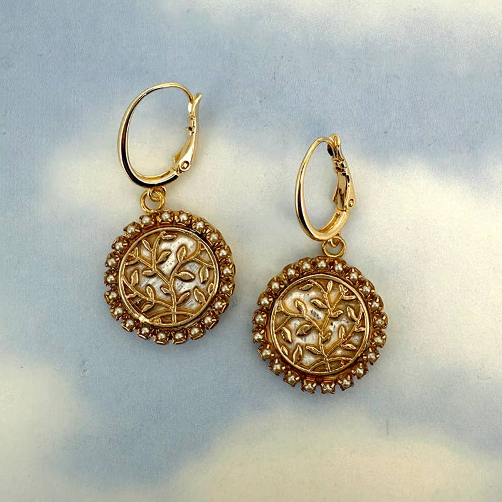 Michal Golan Luster & Light Branch Circle Earrings